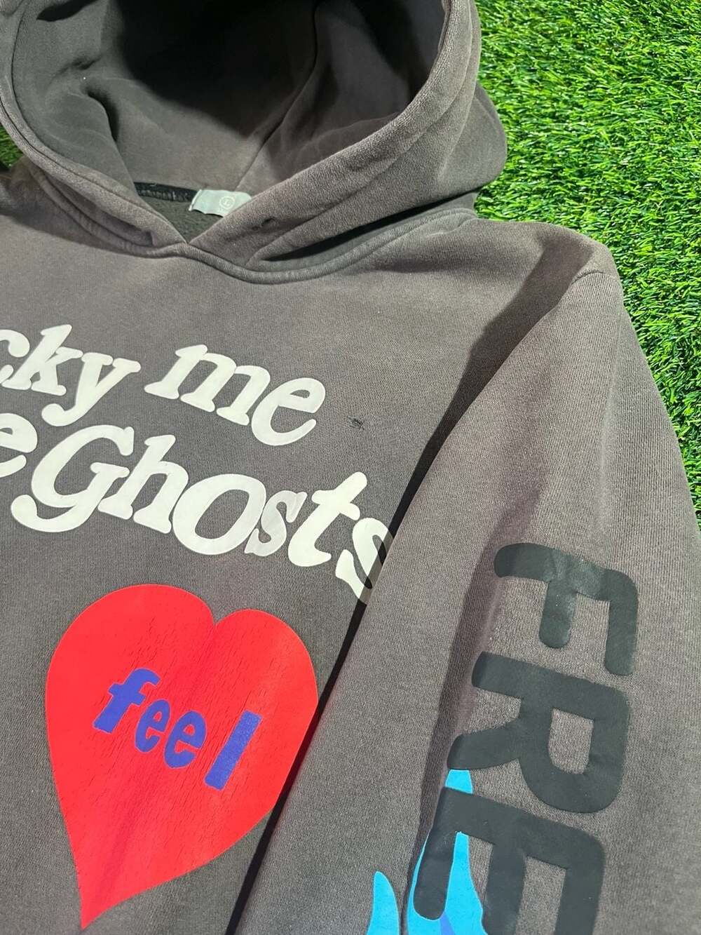 Cactus Plant Flea Market Lucky Me I See Ghosts Hoodie Size L Gray
